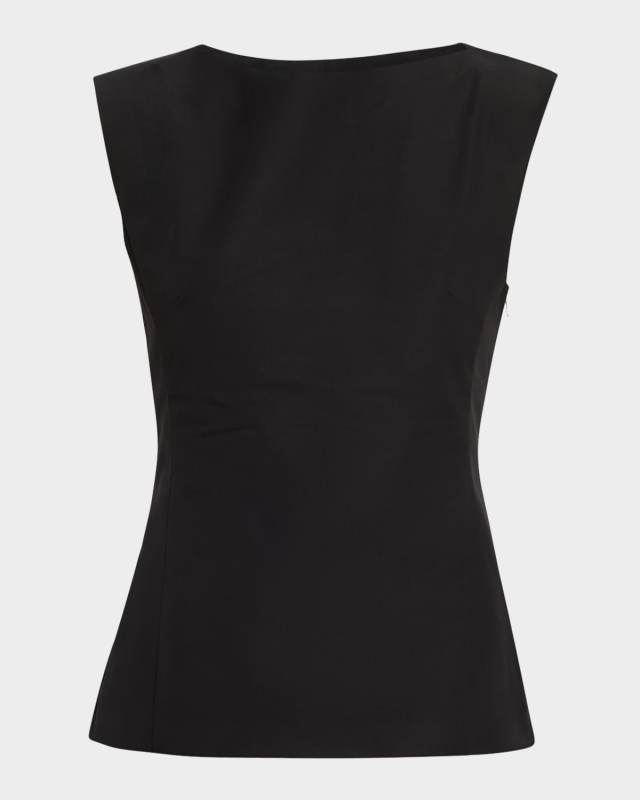 High-Neck Sleeveless Bustier Top